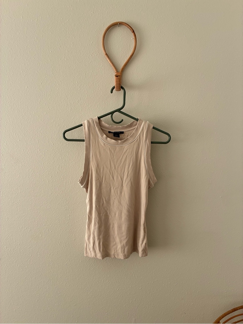 Tahari Ribbed Tank Top in Cream